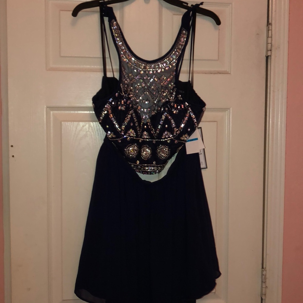 2Piece Homecoming Dress - Skirt and Rhinestone Top